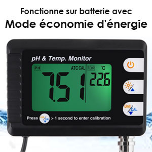 Compteur de pH et de température