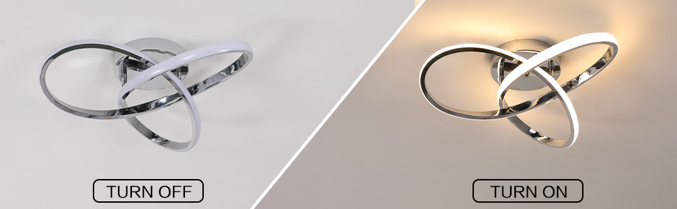 Lampe de Plafond Moderne Argent