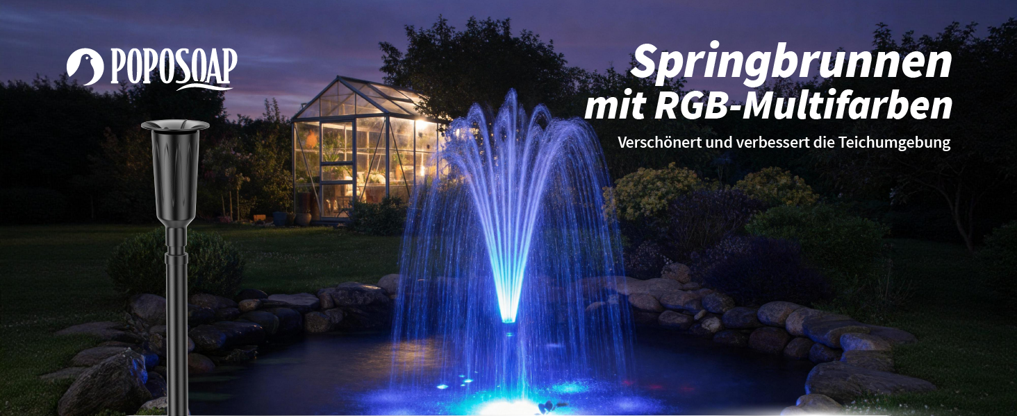 POPOSOAP Teichbrunnen Tag und Nacht