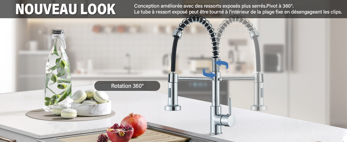 robinet cuisine nickel chromé