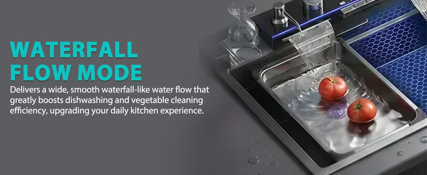 Smart Waterfall Kitchen Sink