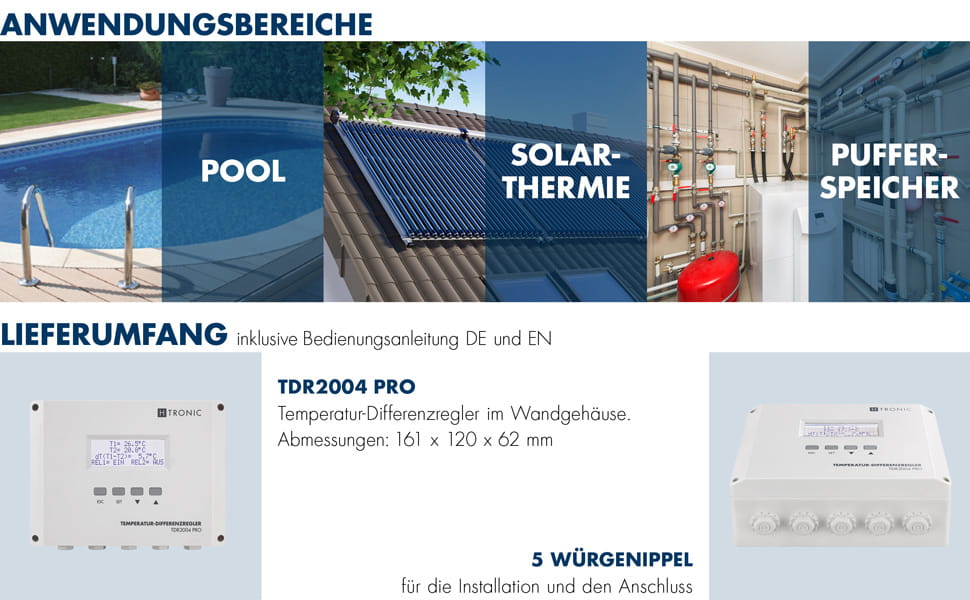 H-TRONIC TDR2004 pro Anwendungsbereiche und Lieferumfang