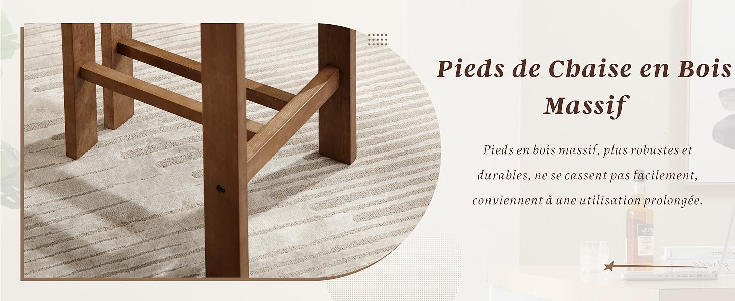 Chaise de Bar en Lin