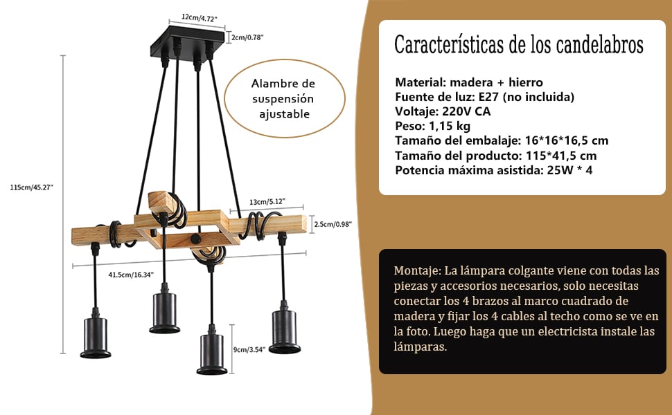 Lámpara Colgante Industrial