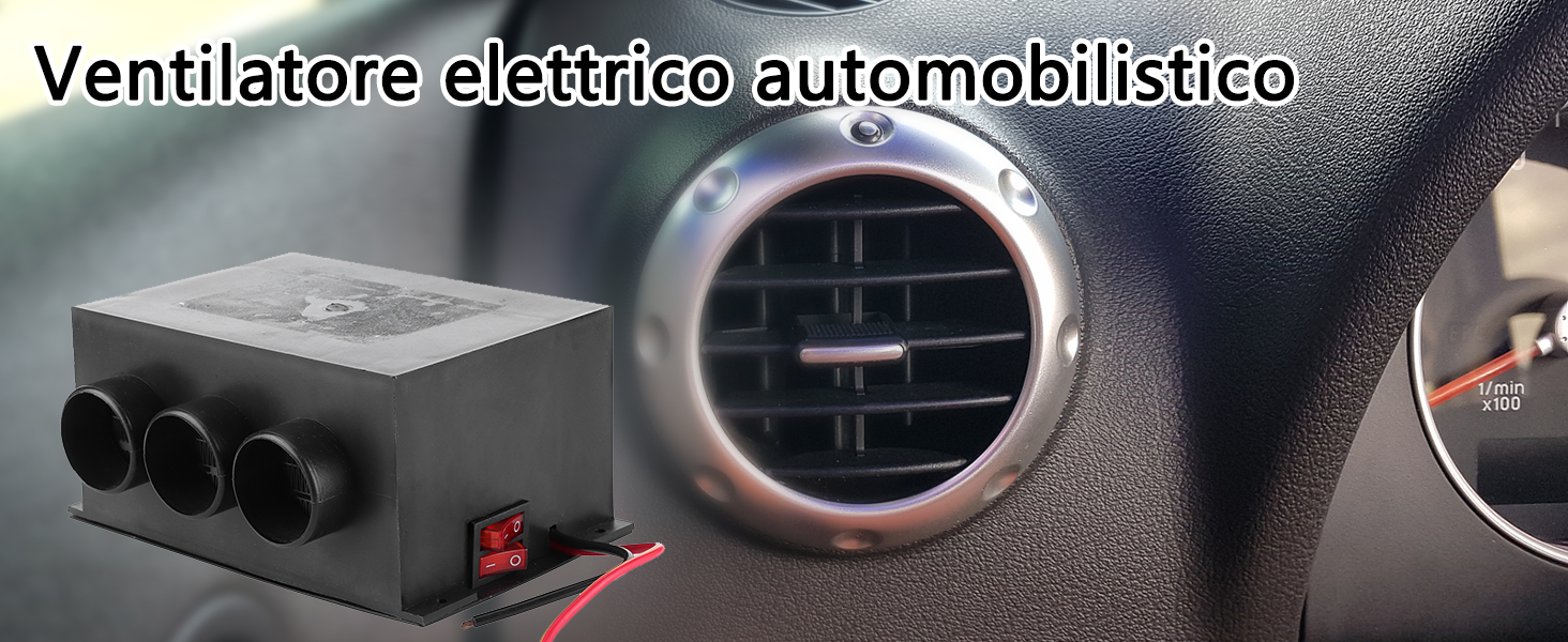 12V 600W Chauffage de Voiture 3 Trous Portable Hiver Chauffage Plus Chaud