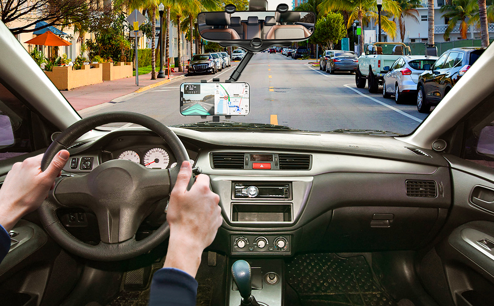 Support De Téléphone Pour Rétroviseur Multifonction