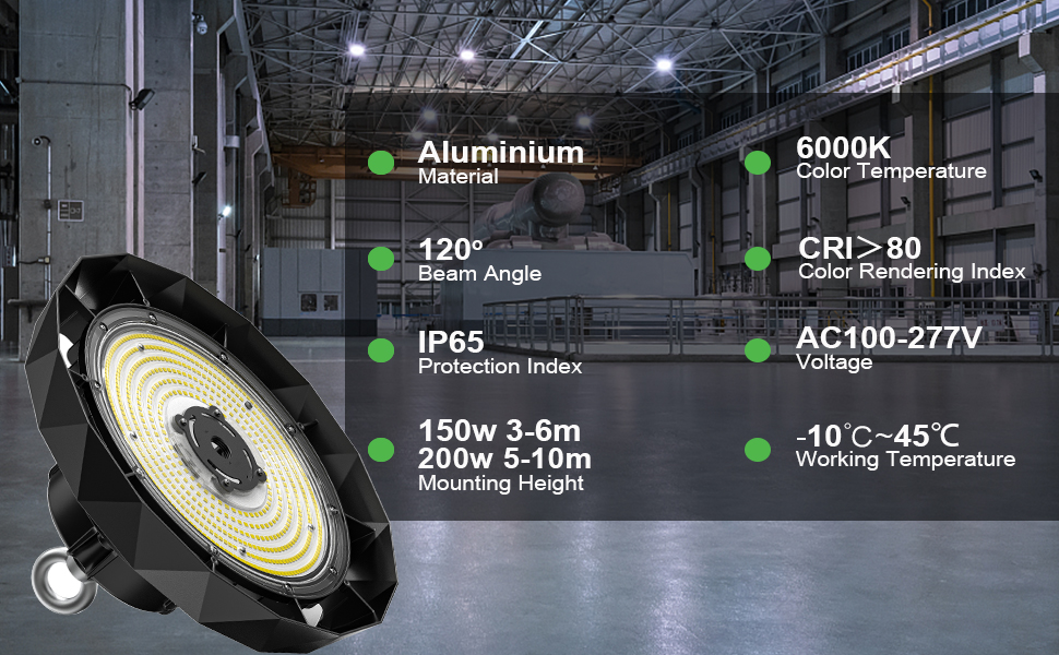 LED Hallenstrahler 6000K Sehr hell Werkstattlampe