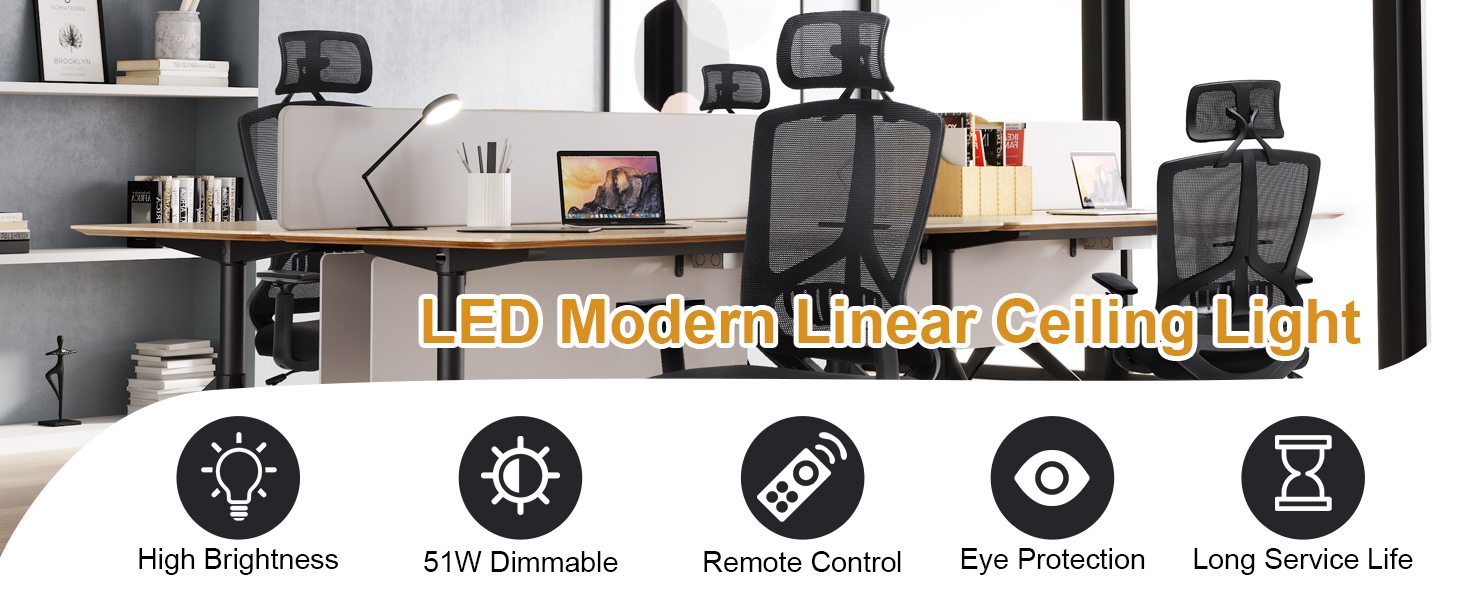 high brightness led linear light fixture for office