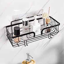 Etagere Douche Sans Percage Rangement Salle de Bain avec 4 crochets etagère de douche muraux