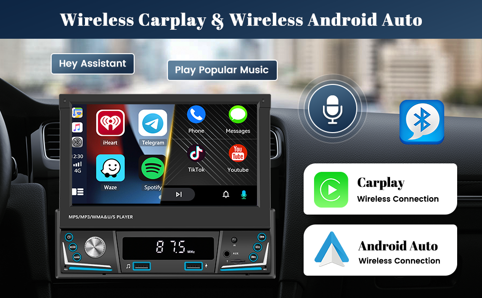 touch Display Bluetooth Freisprecheinrichtung Autoradio