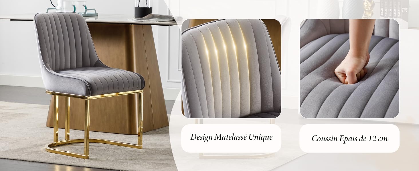 Chaise de salle à manger sans accoudoirs
