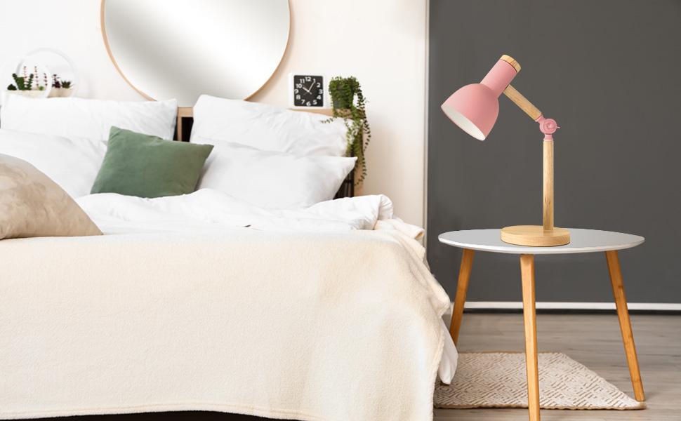  lampe de table en bois réglable