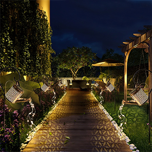 Lampes solaires suspendues en pot