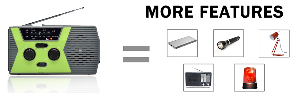 AM/FM Kurbelradio Tragbar USB Notfallradio