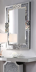 espejo de pared grande decoración espejos de pared rectangular marco de vidrio deco