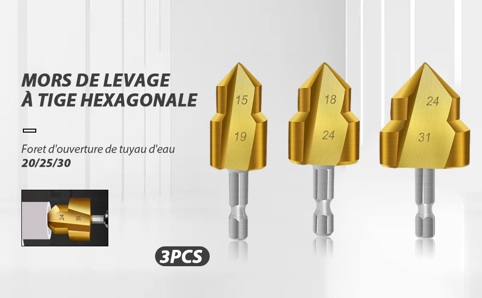 Jeu de 3 Forets de Levage PPR