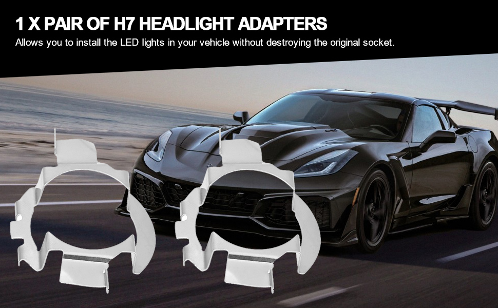 Adaptateur Porte Ampoule H7 LED Douille Ampoule H7 Adaptateurs de Retenue d'Ampoule