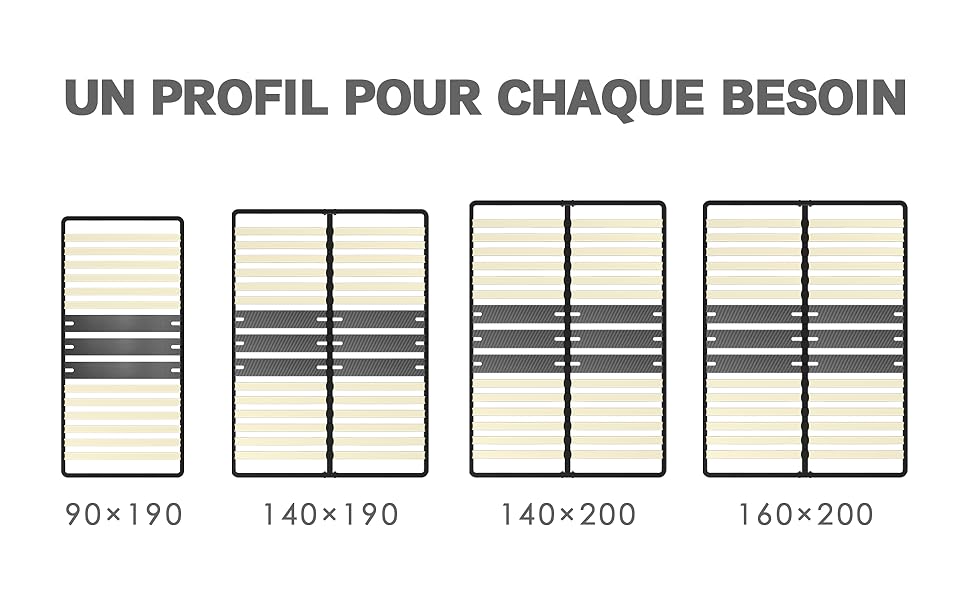 Quatre tailles différentes au choix