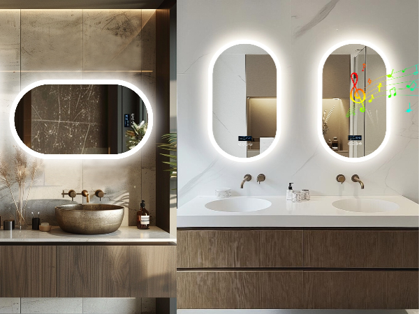 specchio bluetooth bagno musica specchio retroilluminato bagno specchio ovale  specchio smart