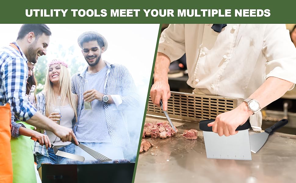 N NOBLE FAMILY 38PCS Kit di Accessori Barbecue, Professionali per Set