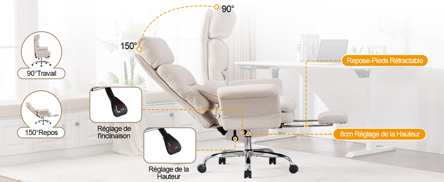 Images rapprochées de ce qui semble être un espace de travail de bureau, avec des solutions de rangement organisées et des agencements de bureau.