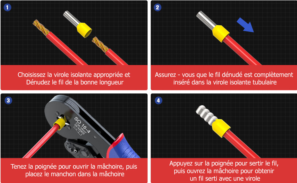Jeu de Pinces à Sertir 
