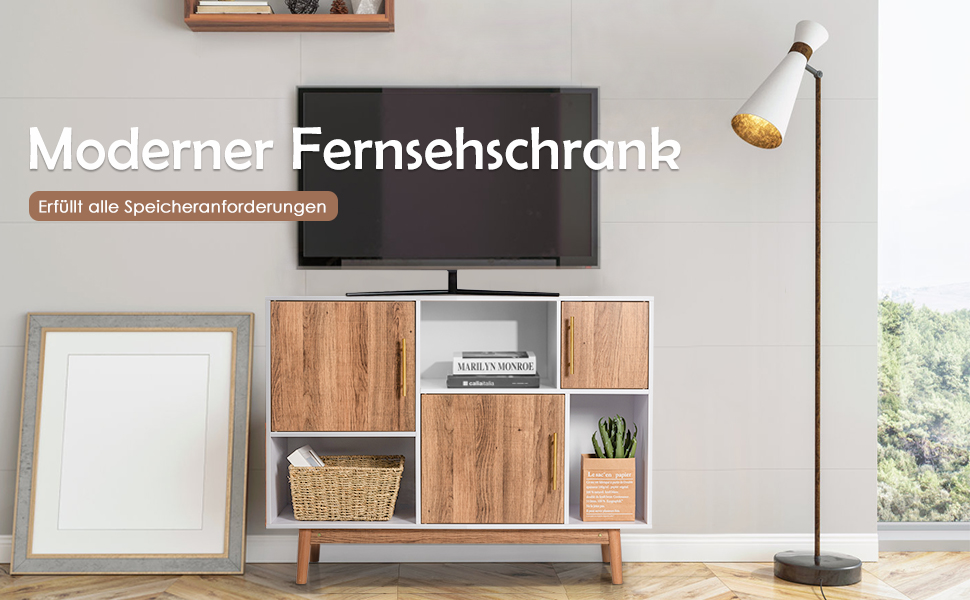 sideboard, stauschrank, buffet, TV ständer, regale, 3-türiger schrank, staufach