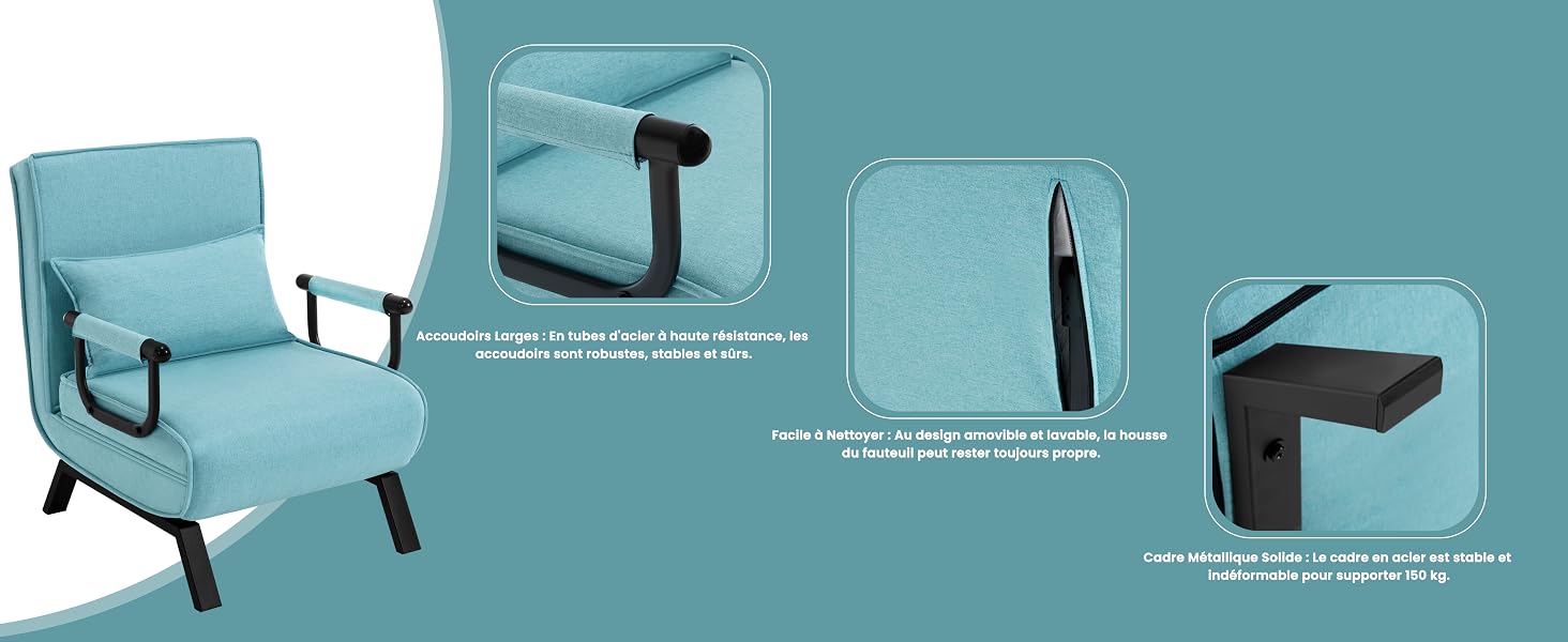 Fauteuil Lit 1 Place Convertible