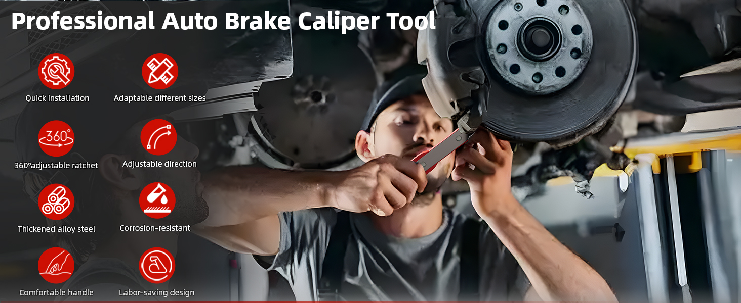 Brake Caliper Press, Caliper Piston Spreader and Brake Tools