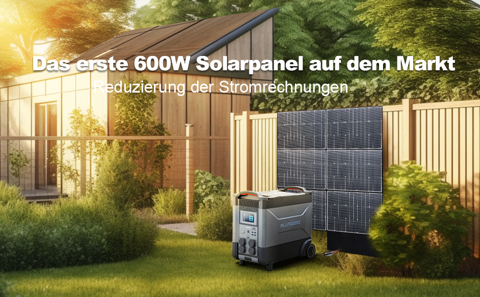 600 W monocrystalline solar panel