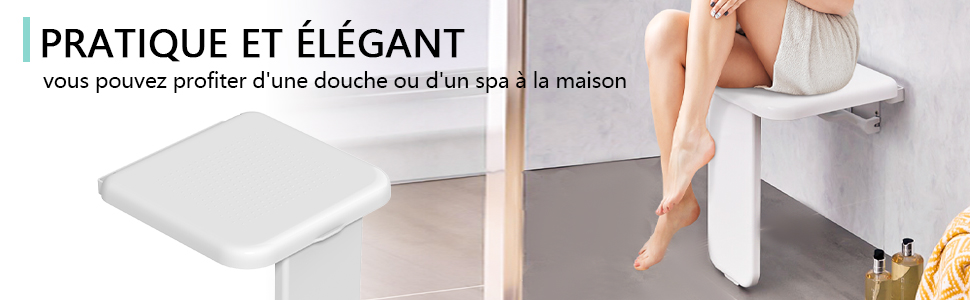 fixé au mur de la salle de bain, démontrant son utilisation pratique dans une salle de bain moderne.