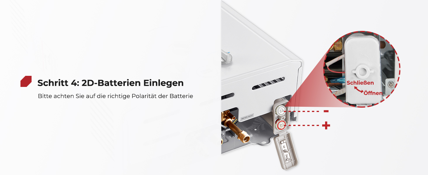 Batterien Eingelegt