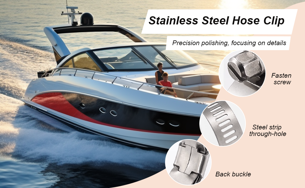 Collier De Serrage Tuyau Réglable En Inox, 4 Pièces Colliers De Serrage