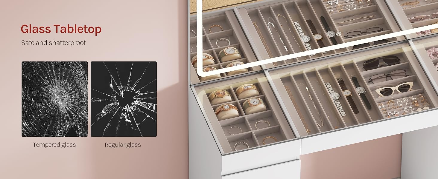 Text reads 'Glass Tab/stop' with partial additional text. Image shows product packaging and application display with glass impact demonstration panels.
