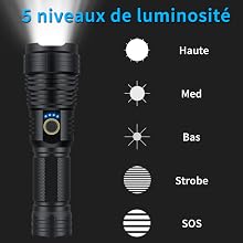linterna led potente recargable