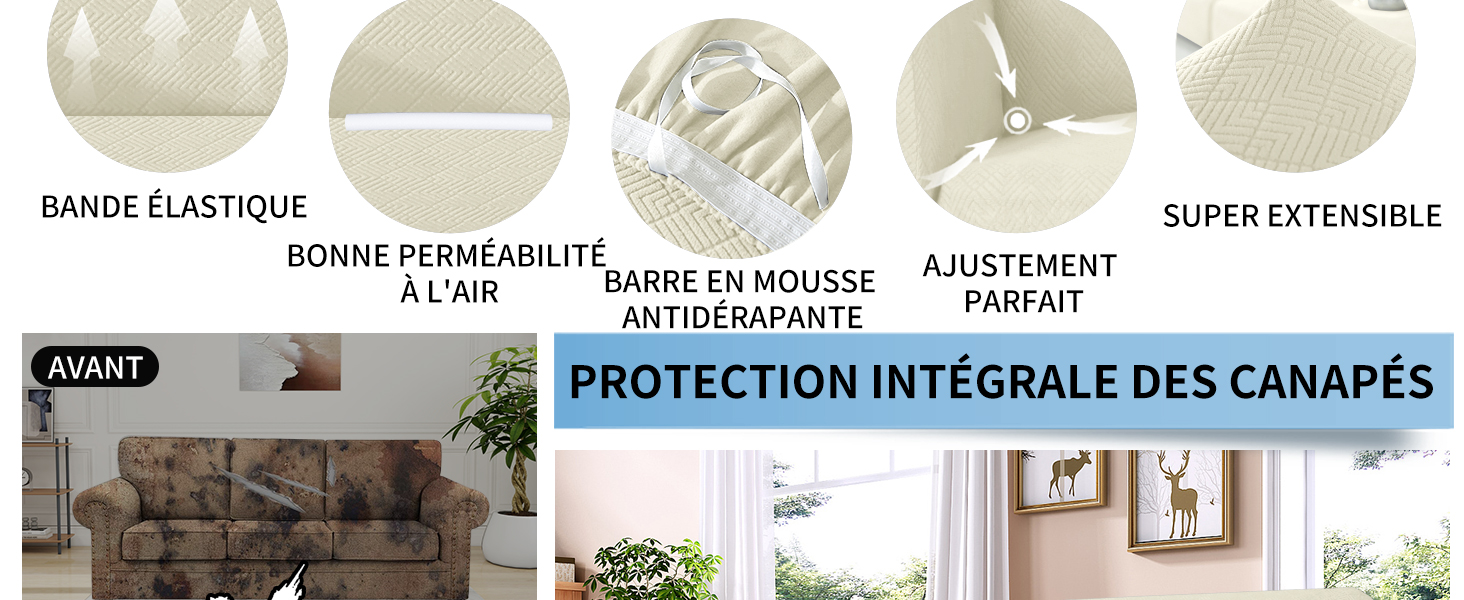 YSTELLAA Extensible Housse De Canapé