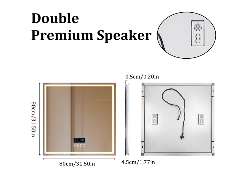 specchio Bagno con Luce Specchio Bagno LED con Bluetooth 3 Temperature Colore Dimmerabile 