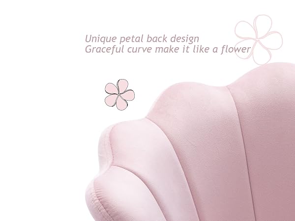chaise coquillage rose