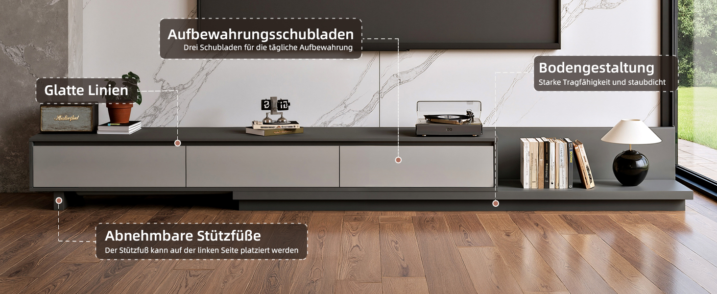 Bilderserie, die eine Fußleistenheizung oder einen Heizkörper zeigt, die an der Wand montiert sind. Sie zeichnen sich durch ein modernes, schlankes Design in weißer Oberfläche aus.