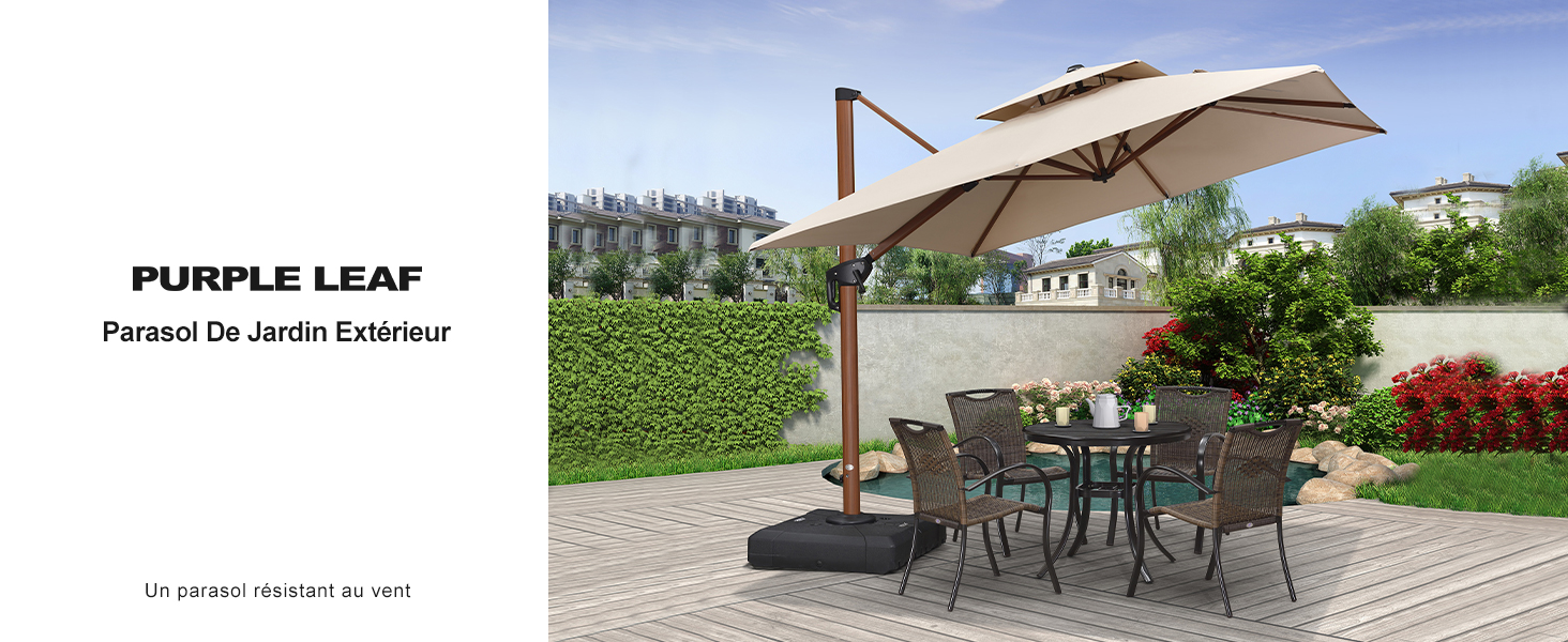 parasol de jardin exterieur deporte