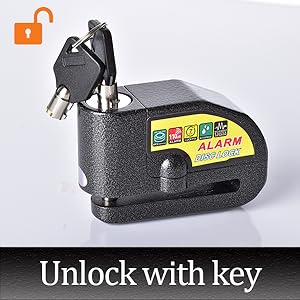 Alarm Disc Lock Anti-Theft Security Wheel Lock
