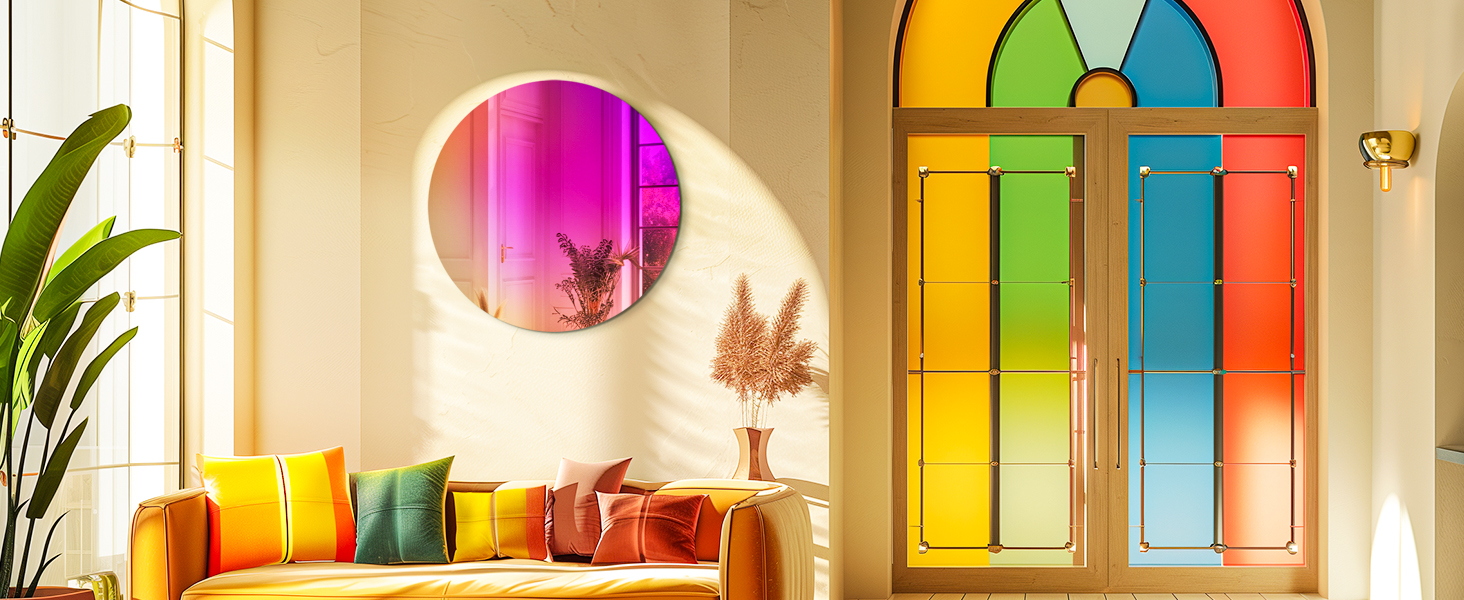 Artloge Specchio arcobaleno da Parete Ingresso ovale Specchio Decorativo Vintage