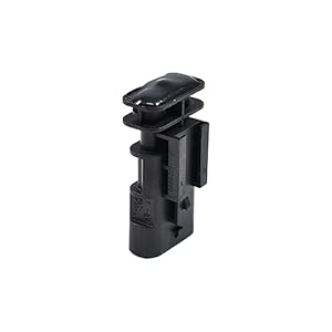 Multiple angles of black plastic mounting bracket or clip component, showing various viewing perspectives of the same item.