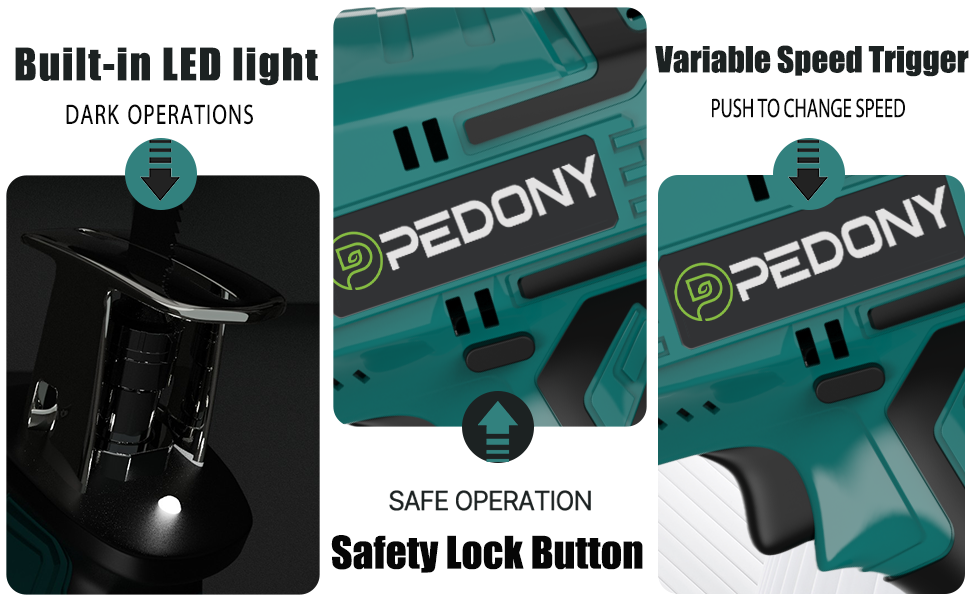 Cordless Reciprocating Saw is equipped with an LED light