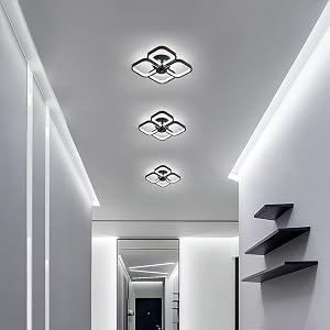 schwarze LED-Deckenleuchte