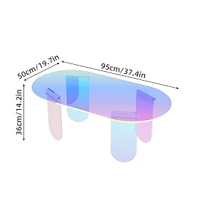 Tavolino laterale triangolare in acrilico trasparente, adatto per