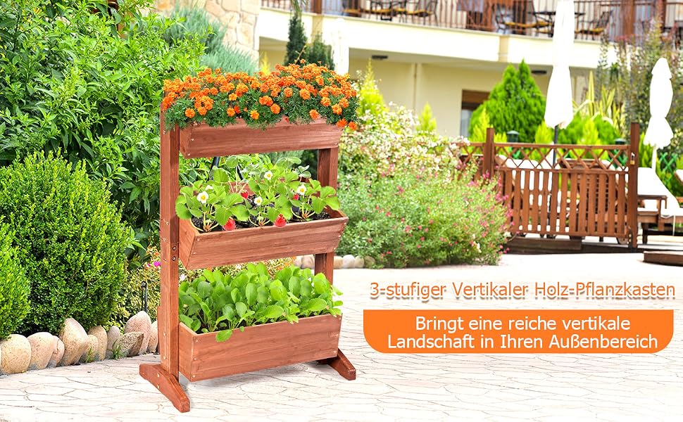 3 Etage Hochbeet verstellbar