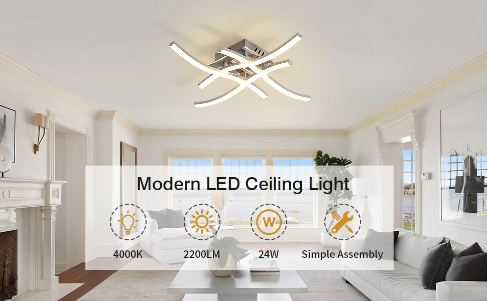 Plafoniera LED Soffitto 48W 30x30cm - Luce Bianca 4000K, 4800LM | Per Cucina, Bagno, Camera - Foto 6