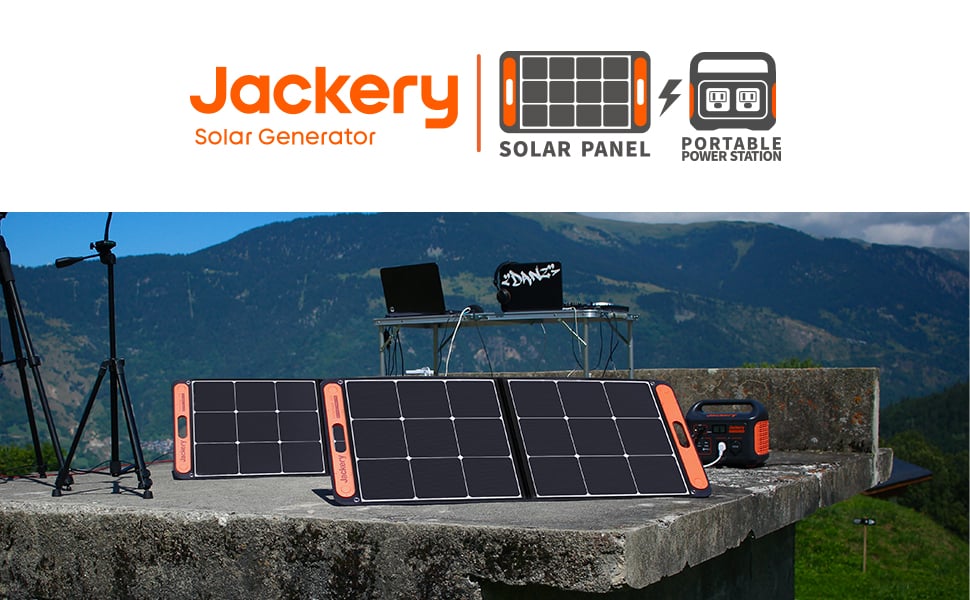 Jackery Station d'Énergie Portable Explorer 1000, Station d'énergie 1002Wh  avec panneau solaire SolarSaga 200W