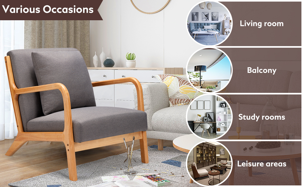Grey accent chair